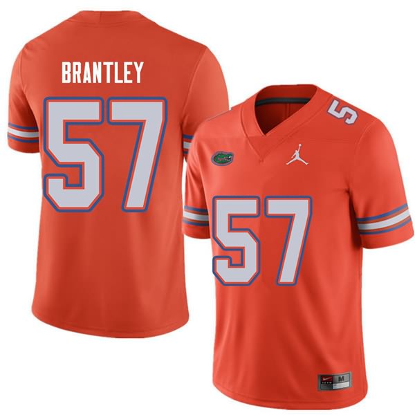 Men's NCAA Florida Gators Caleb Brantley #57 Stitched Authentic Jordan Brand Orange College Football Jersey MNX2365TZ